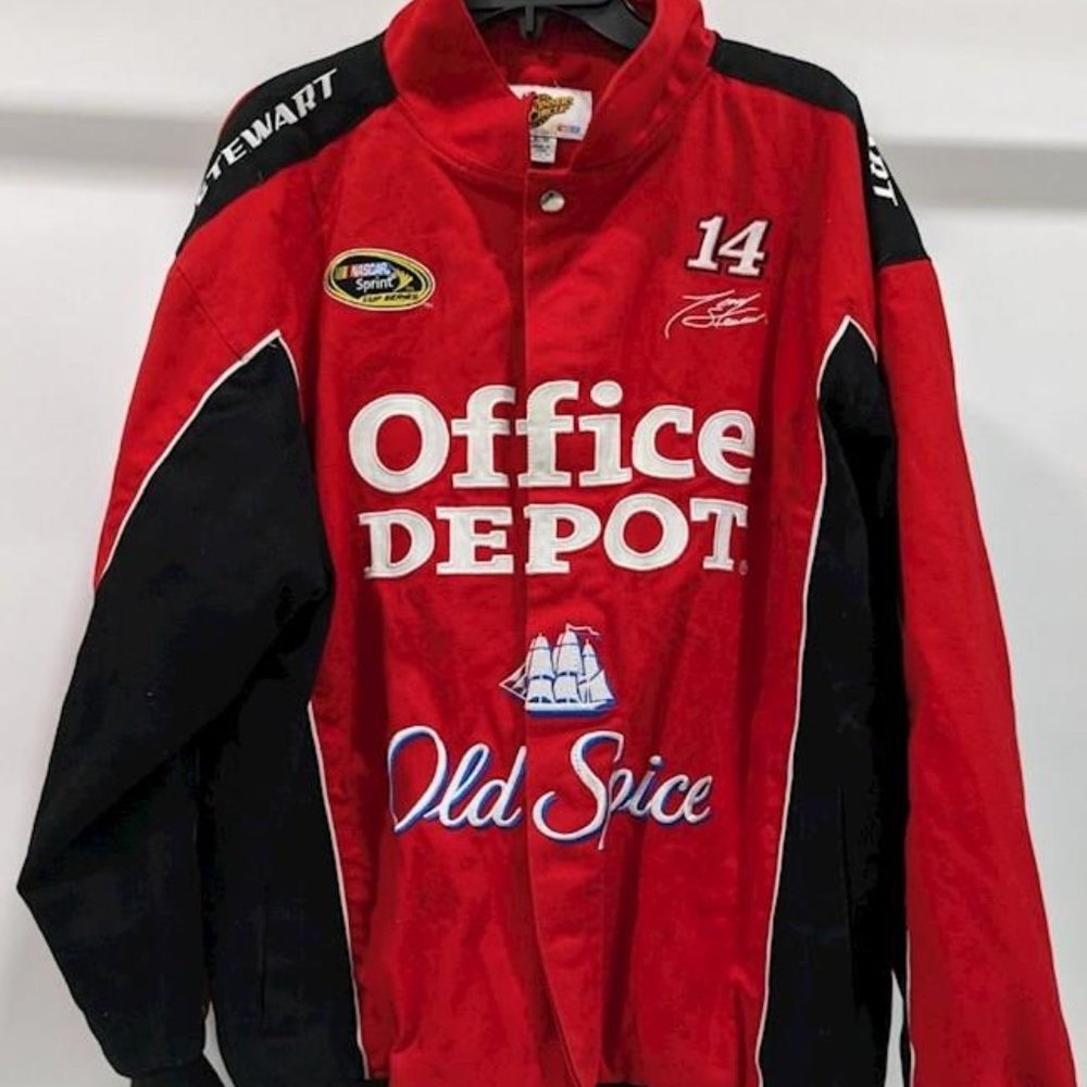 Vintage NASCAR Tony Stewart Jackets Winners Circle Office Depo JH Design Size XL